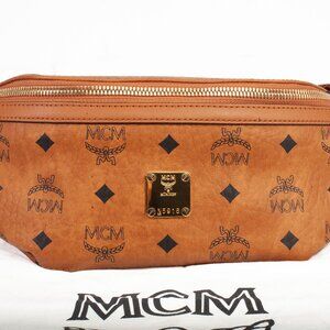 Authentic MCM Visetos Fursten Medium Belt Bag